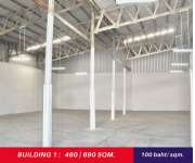 โกดังให้เช่าติดถนนบางนา-ตราด ใกล้สนามบินสุวรรณภูมิ 90บ/ตรม. โกดังหลายขนาด 230, 668, 1870, 2893 ตร. ม. ให้เช่า -ติดถนนบางนา-ตราด กม.42